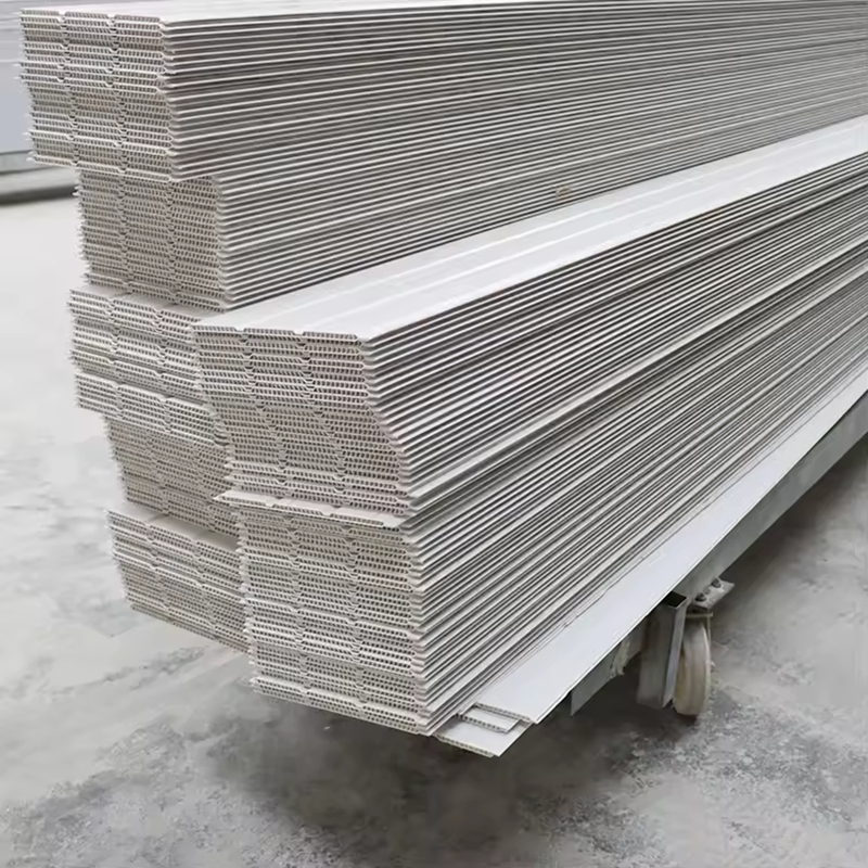 Modern PVC ceiling, waterproof wood grain PVC ceiling for kitchen and bathroom decoration