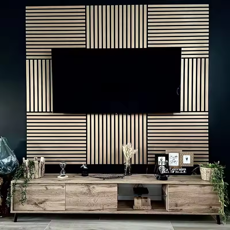 Hot selling acoustic sound panels polyester fiber high efficiency indoor sound absorbing material wooden sound absorbing board high quality material