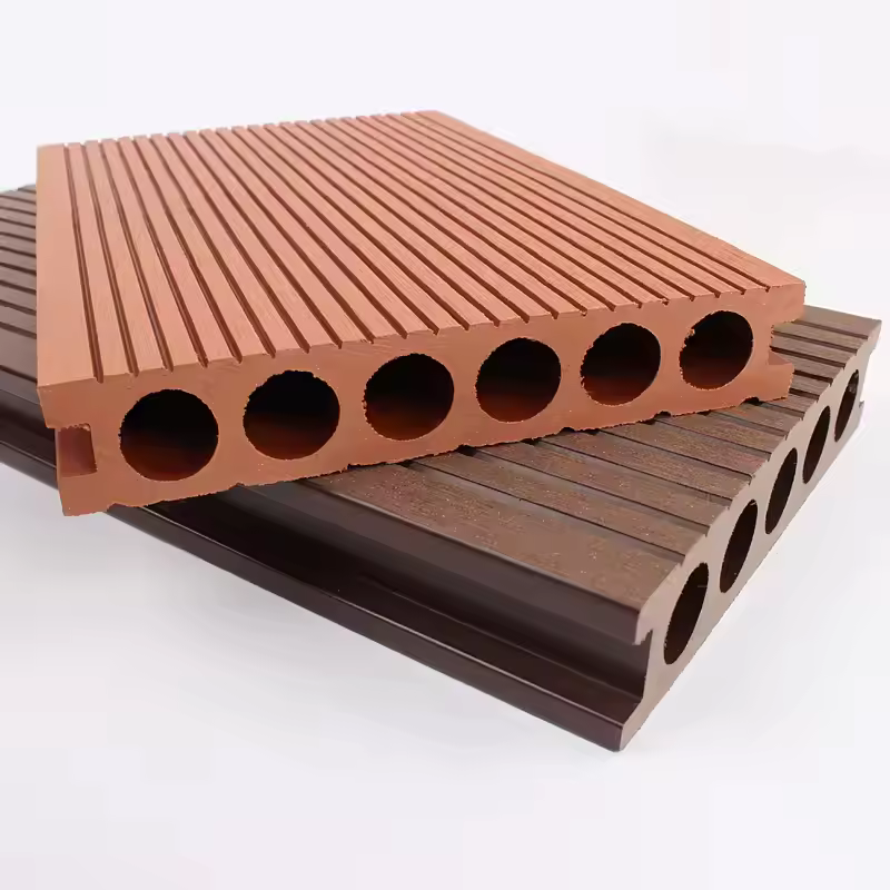 Brand new high quality wpc flooring PVC artificial hollow composite flooring WPC waterproof co-extruded wood easy to install outdoor garden