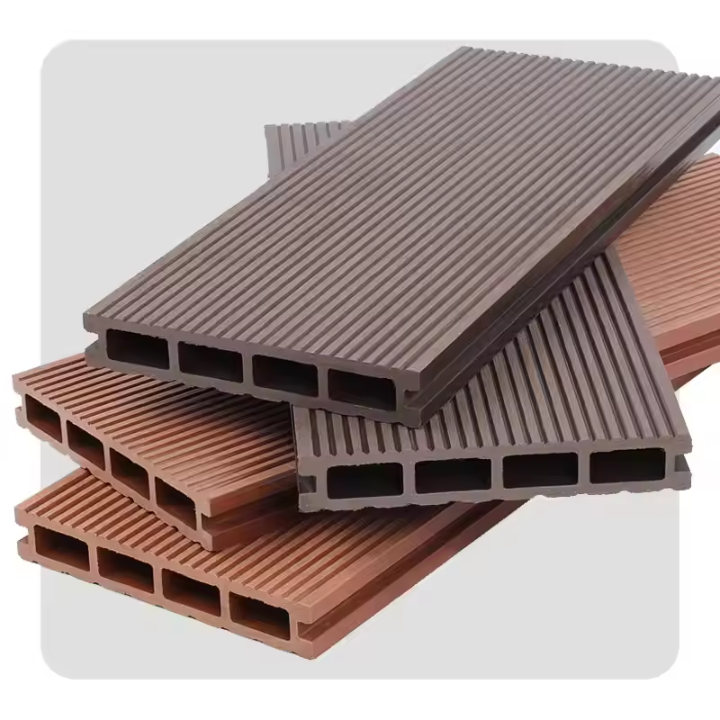 Minimum order quantity, corrosion-resistant and moisture-proof multi-layer solid wood-plastic flooring, wholesale for landscaping projects.