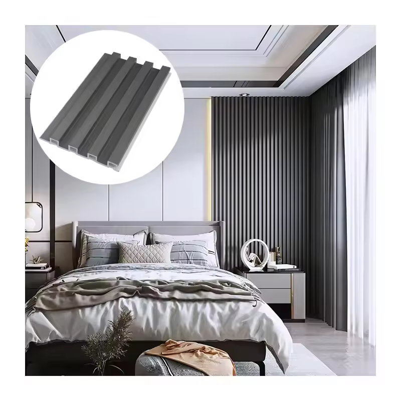 Waterproof and wear-resistant WPC wall panels, high-quality composite plastic materials for interior design