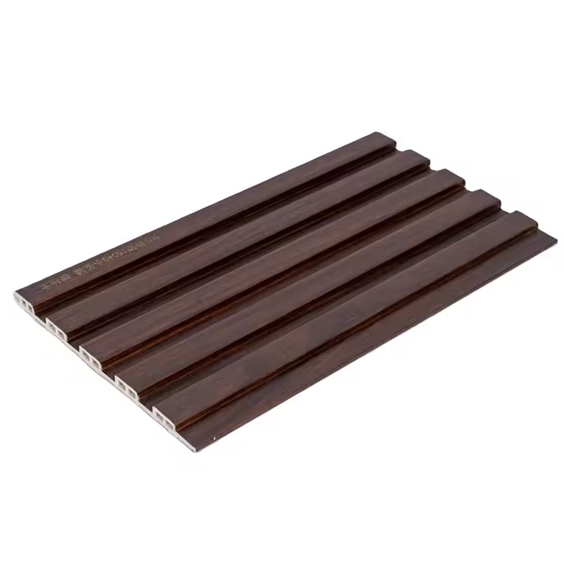 Paneles de pared WPC de color oscuro para decoración de dormitorio, producto innovador al por mayor.