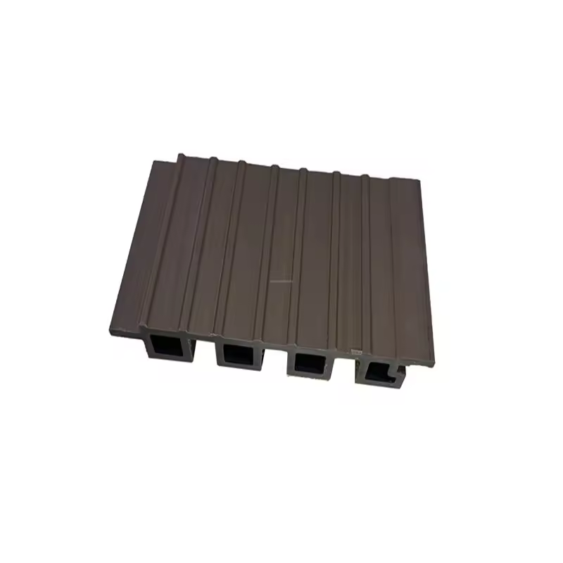 Panel de pared WPC de nueva innovación, serie marrón oscuro, material para pavimentar terrazas.