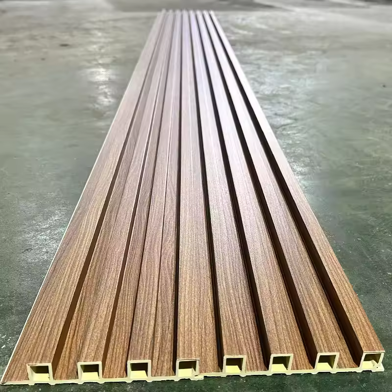 New WPC groove wall panel waterproof wood plastic PVCWPC wall panel for living room bedroom decoration