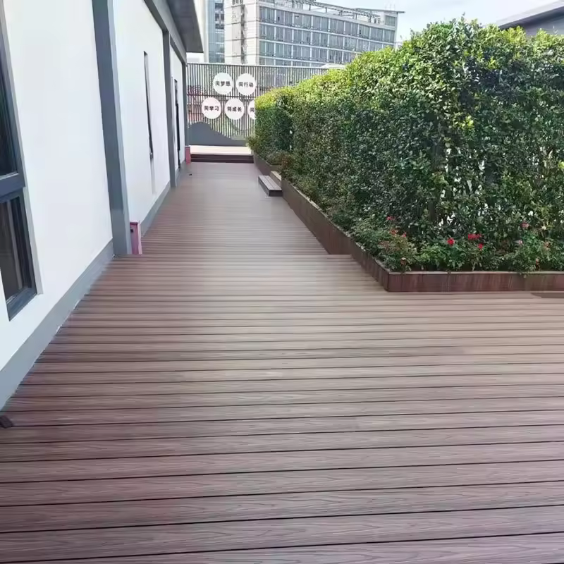 Latest products WPC flooring Personalized color matching Leisure area floor decoration