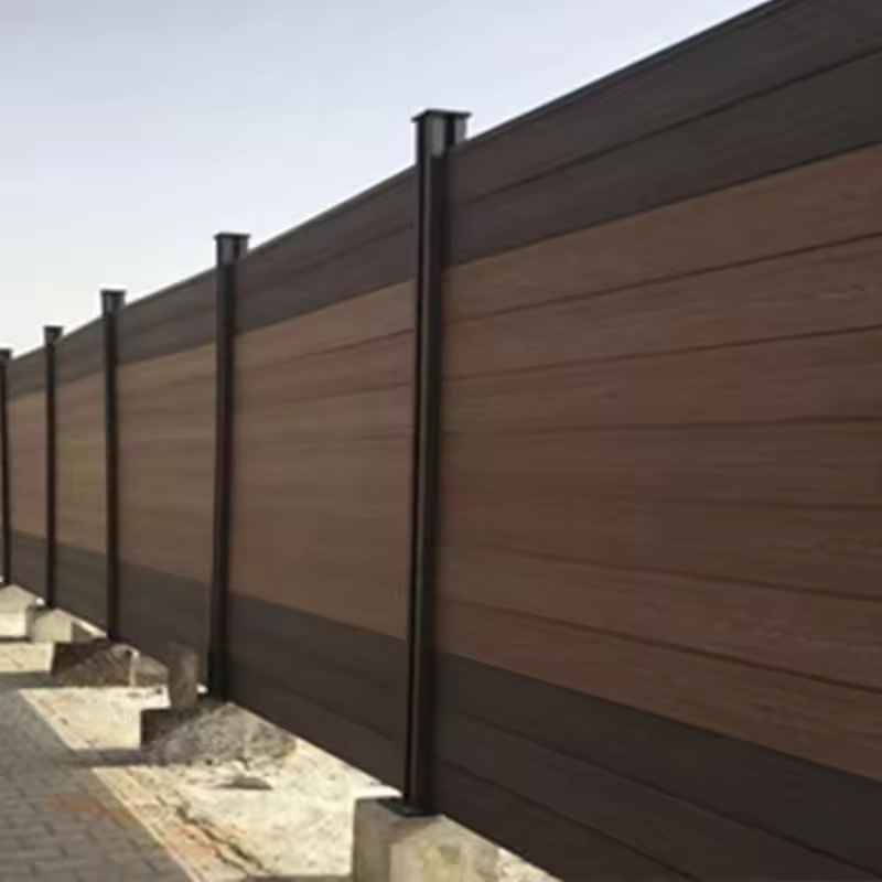 Factory direct supply WPC anti-corrosion fence high strength and durable composite wood fence board for villa garden border