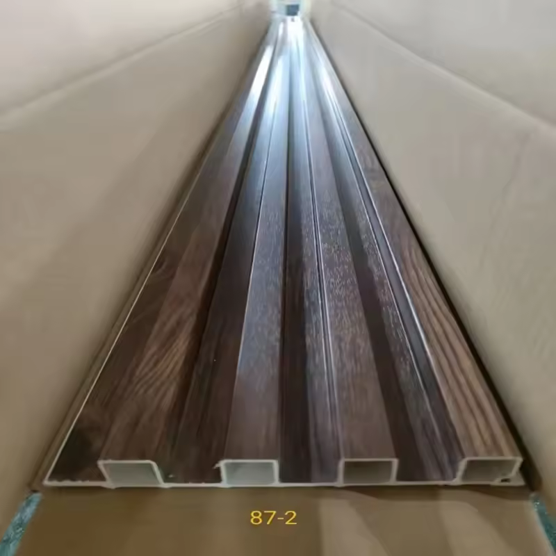 Paneles de pared WPC para interiores de gran venta, paneles de pared WPC con veta de madera a prueba de agua, fondo de TV para sala de estar