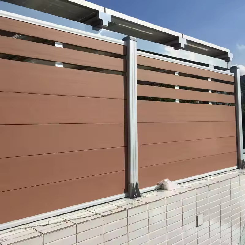 Factory wholesale composite wood WPC garden fence easy to assemble anti-corrosion decorative fence panels