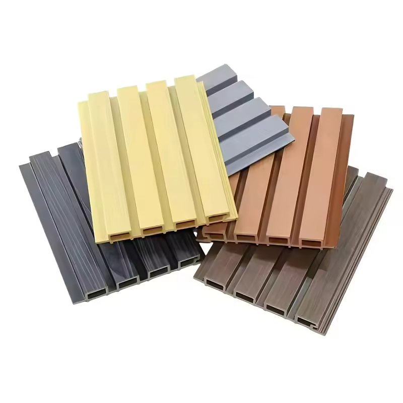 Modern Outdoor Use Waterproof WPC Exterior Wall Panels And Ceiling Wpc Outdoor Co-extrusion Grooved Cladding Panels