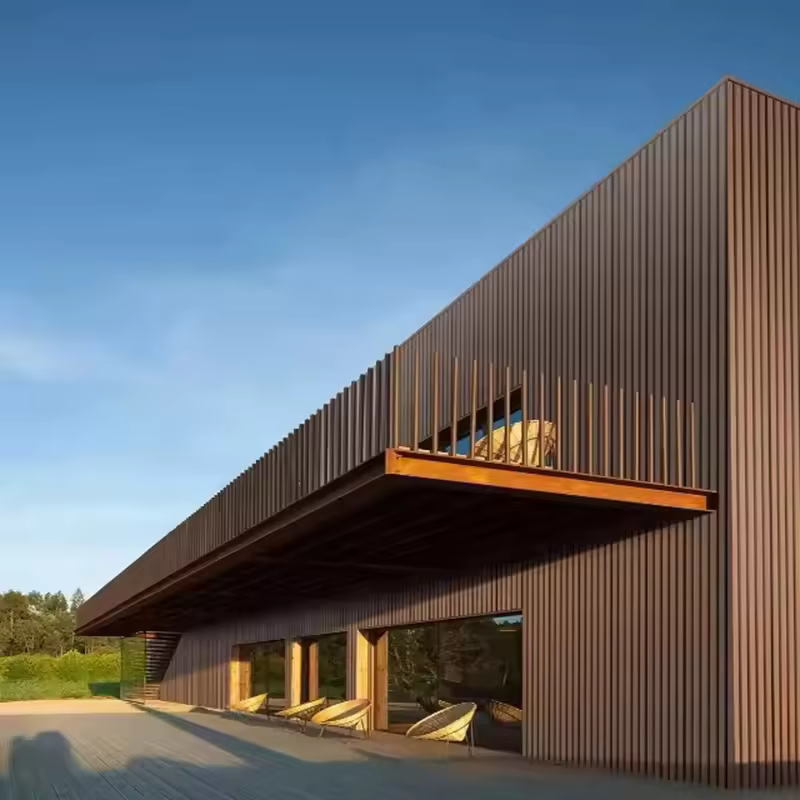 Professional co-extruded WPC wall panels, impact-resistant high-strength outdoor cladding panels, garage exterior walls and background walls