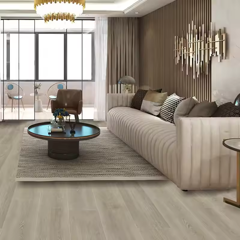 Factory's latest Unilin interlocking SPC flooring for hotel guest room projects