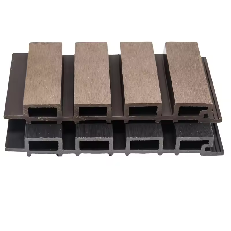 High-quality wood-grain WPC wall panels at the best price for decorative interior plastic panels with waterproof Chinese design.