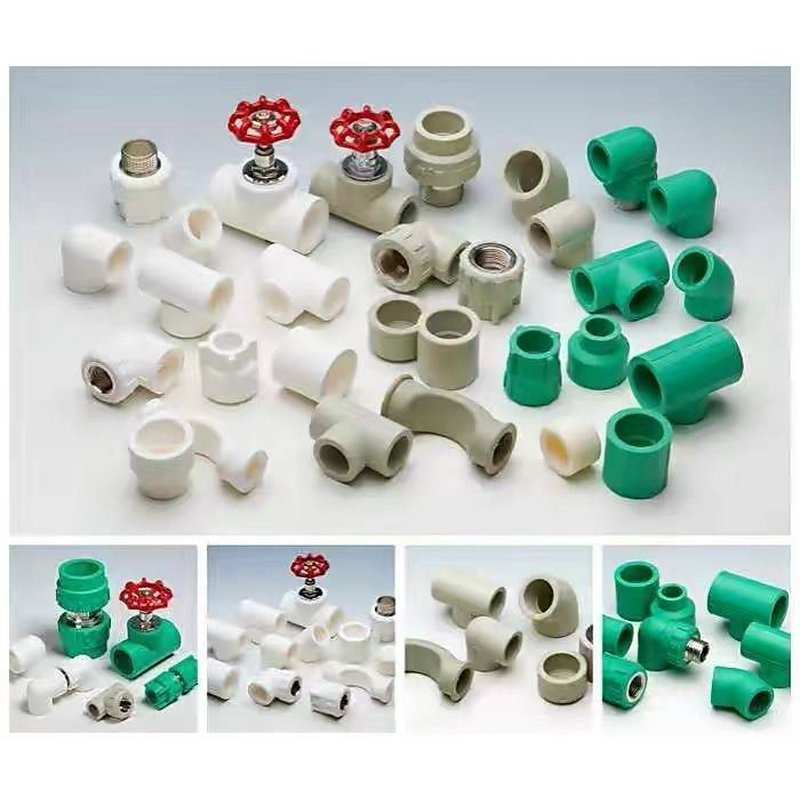 White PPR Water Supply Pipe Fittings Hot Melt Connection Brass Internal/External Threads Coupler / Elbow / Tee / Cap DN20-DN110 Hot and Cold Water Universal Building Water Supply Engineering		