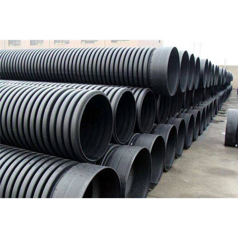 HDPE Double-Wall Corrugated Pipe Large-Diameter Drainage Pipe DN200-DN800 Inner-Outer Double-Layer Structure Blue Inner Wall Steel-Belt Reinforced Optional Municipal Stormwater and Sewage Discharge Engineering		