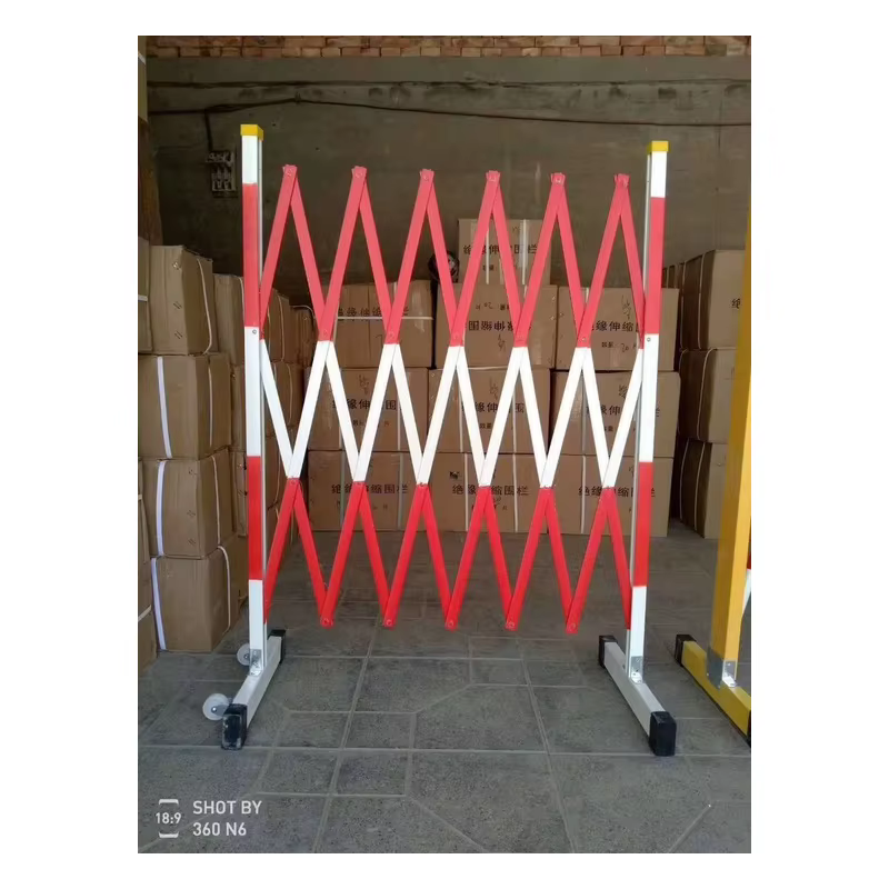 Red White Insulated Expandable Barrier Fence X-Shaped Folding 1.5-5m Expansion Aluminum Alloy Frame Reflective Warning Power Warehouse Isolation Wholesale Stock		