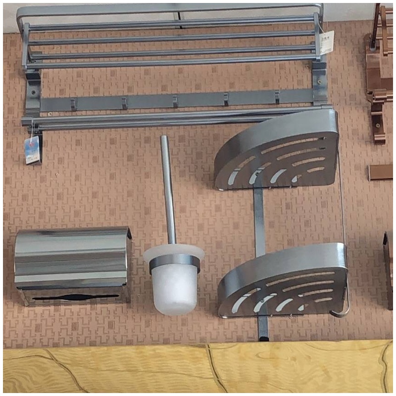 Space‑Aluminum 5‑Piece Bathroom Accessory Set