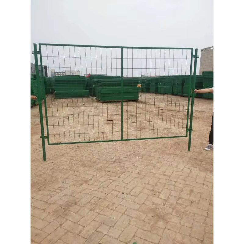 Construction Site Temporary Fence Panel Green PVC Coated Wire Mesh Barrier for Outdoor Event Isolation
