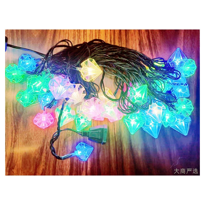 Cadena de Luces LED Decorativas con Estrellas Coloridas Fiesta Navidad Ambiente Decorativo