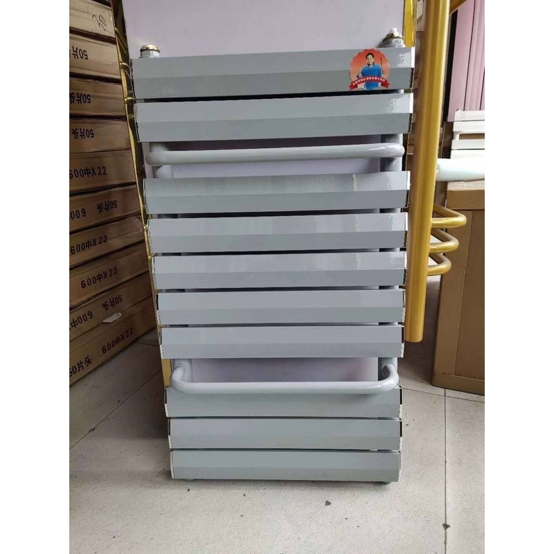 Steel Bathroom Radiator 12-Bar Vertical Panel Heater for Home Heating System