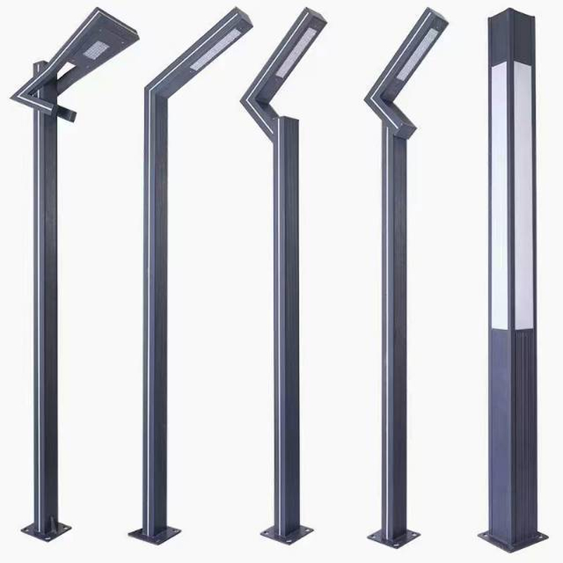 Baliza de Césped 600mm 800mm 1000mm Acero Galvanizado Lámpara Exterior Paisajística LED Redonda Parque Plaza Pasarela