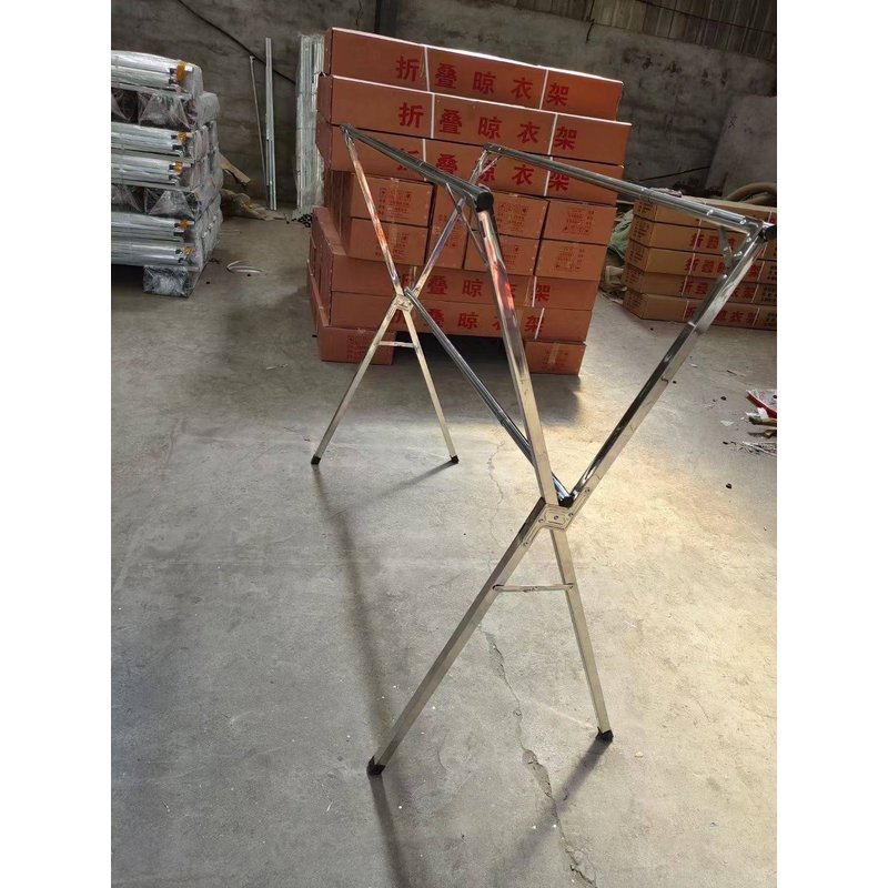 Folding Clothes Drying Rack Stainless Steel Floor-Standing Laundry Rack for Indoor and Outdoor Use