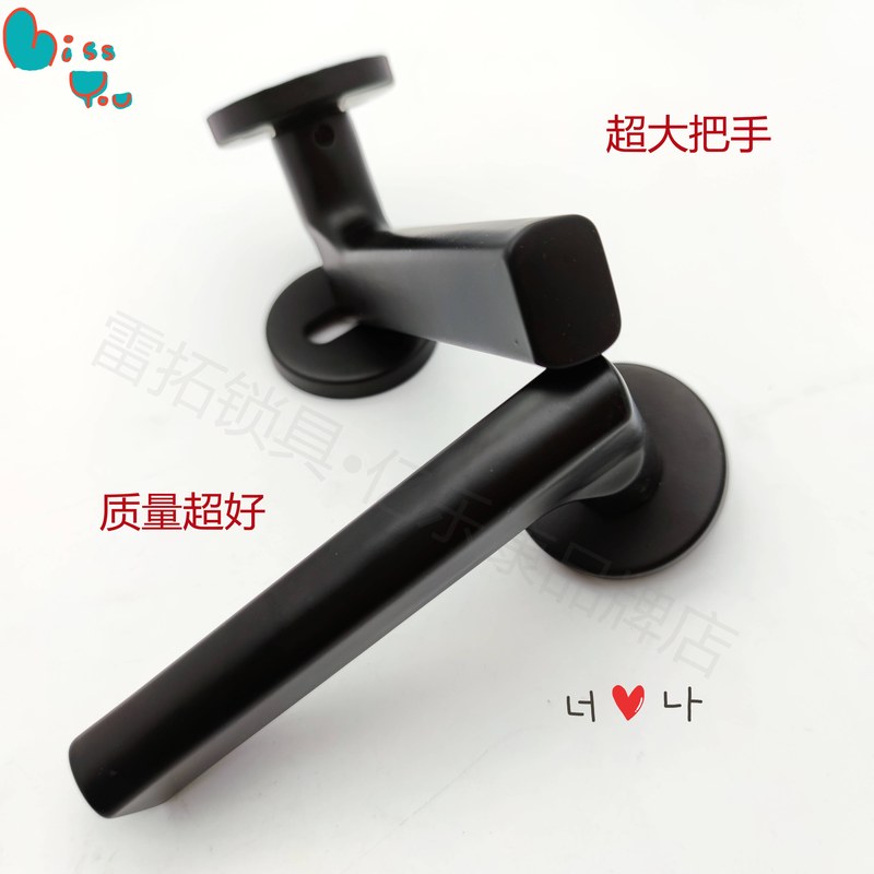 Black Split-Type Hot-Selling Interior Door Lock Set Bedroom Door Lock Silent Lever Lock Universal Type