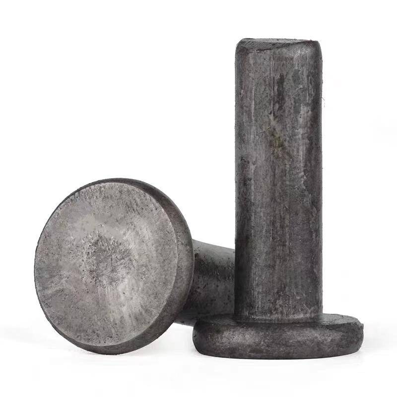 Factory Blackened Flat Head Clevis Pin Large Size GCr15 45# Steel Mining Machinery Pin Heavy Engineering Machinery Custom Pins