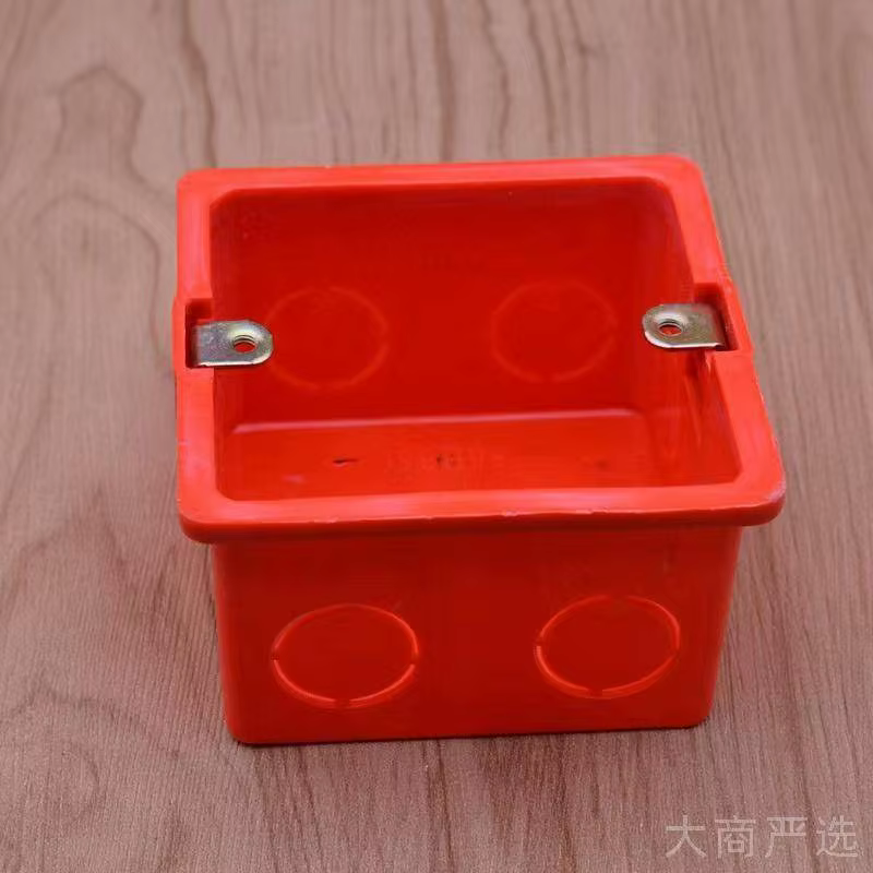Caja de unión abierta de PVC tipo 86 ignífuga plásticos de ingeniería de ingeniería ignífugos Caja inferior del interruptor de alimentación de la pared doméstica lehang material eléctrico