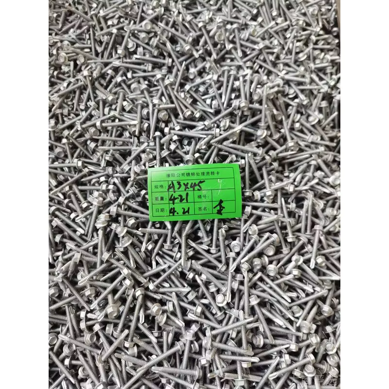Hexagonal self drilling screw with washer loose