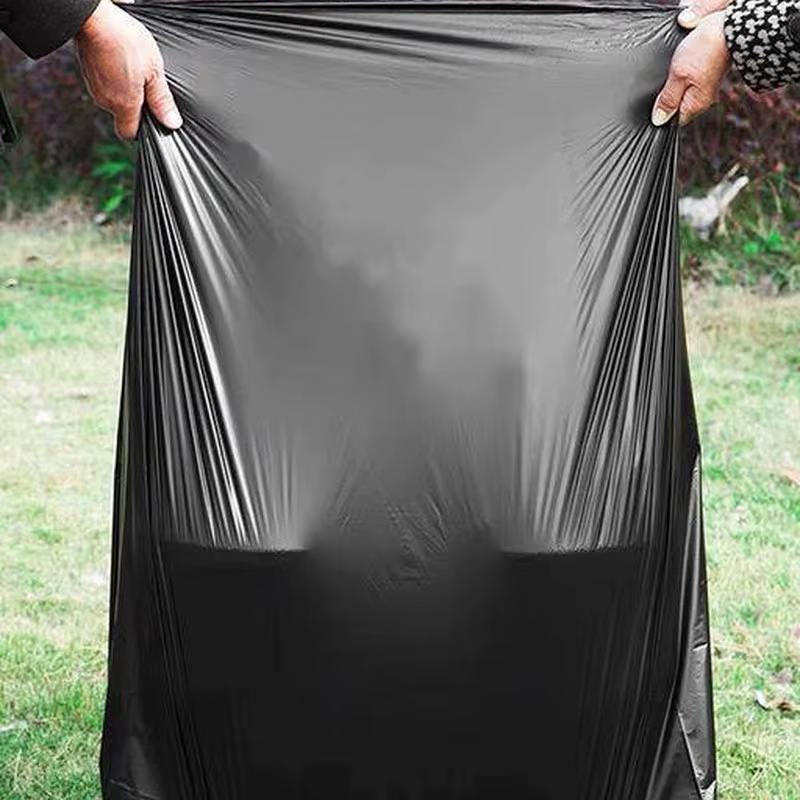 YONGLONG Black Thickened Garbage Bag Large Flat-Bottom Property Sanitation Thickened Sturdy