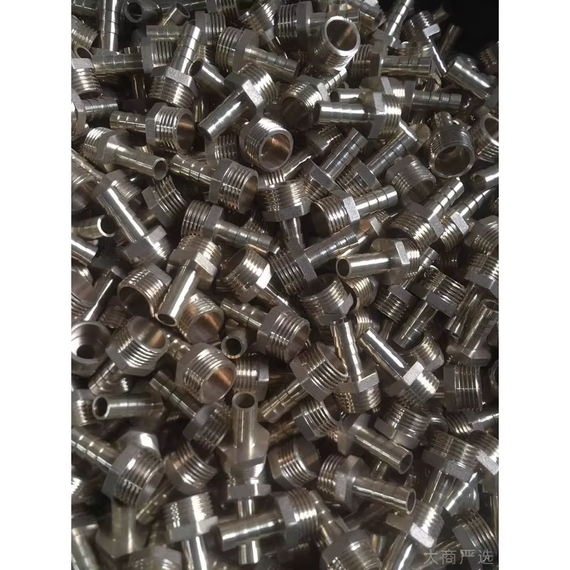 PCF Series Metal Pneumatic Push-in Quick Fittings, 1/4"PT Round Head Quick Connect Air Tube Fittings, Self-locking Type