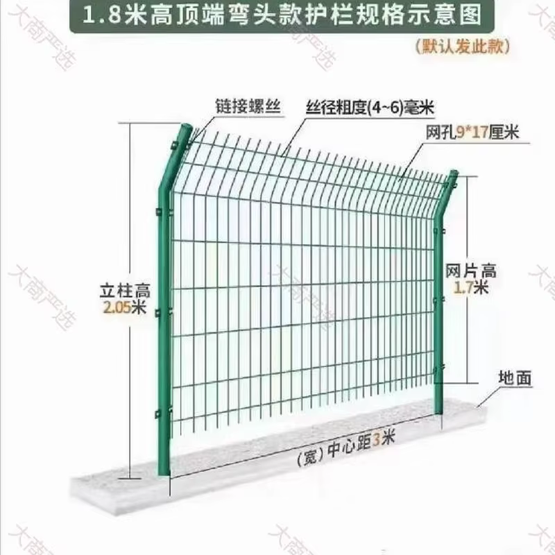 Road Fence Panel / Highway Welded Wire Mesh Barrier