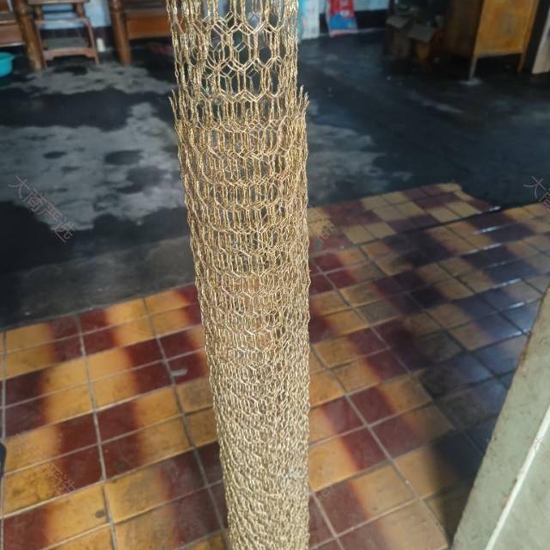 Red Copper Hexagonal Wire Mesh for EMI Shielding and Decoration