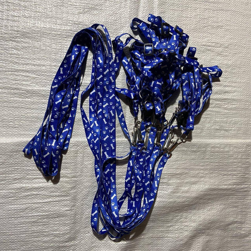 Black cotton handle dog rope chest and back set, multi-color woven traction rope