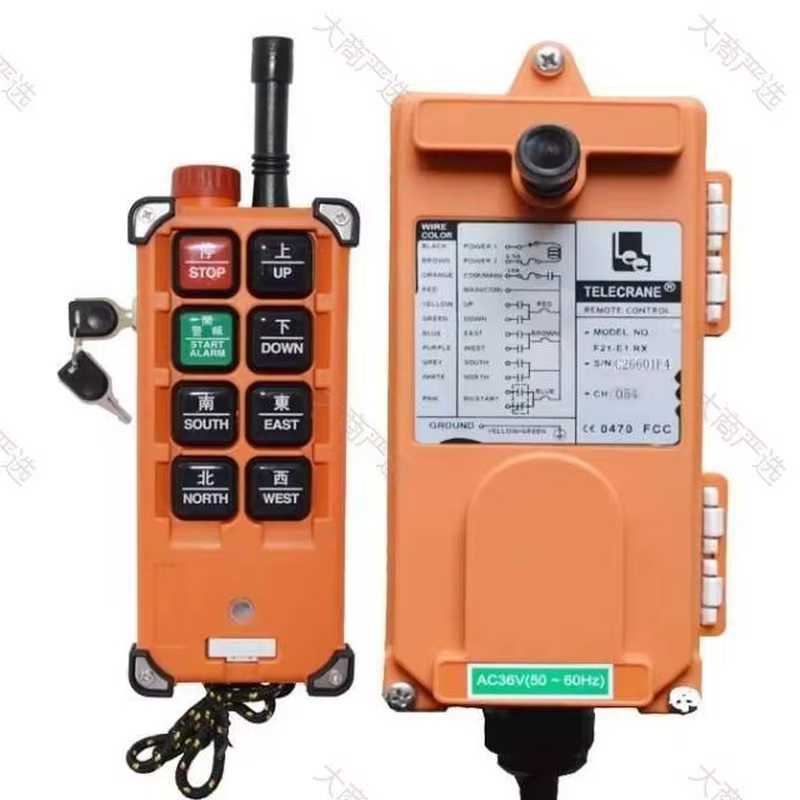 F21-E1 Type Industrial Wireless Remote Controller 8 Buttons For Electric Hoist Crane AC36V	