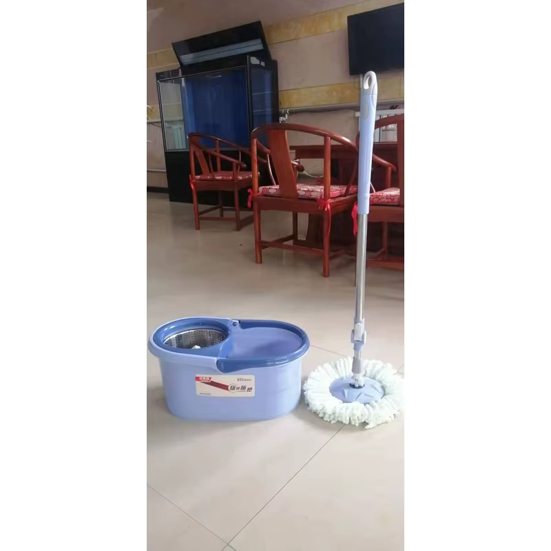 Self-wringing Mop, Upgraded Squeegee Type, PP Plastic + Stainless Steel, 33x12cm Mop Head, 127cm Extended Pole