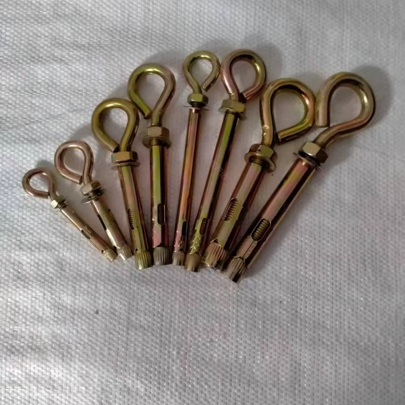 Zinc-Plated Brass Eye Hook with Expansion Sleeve	