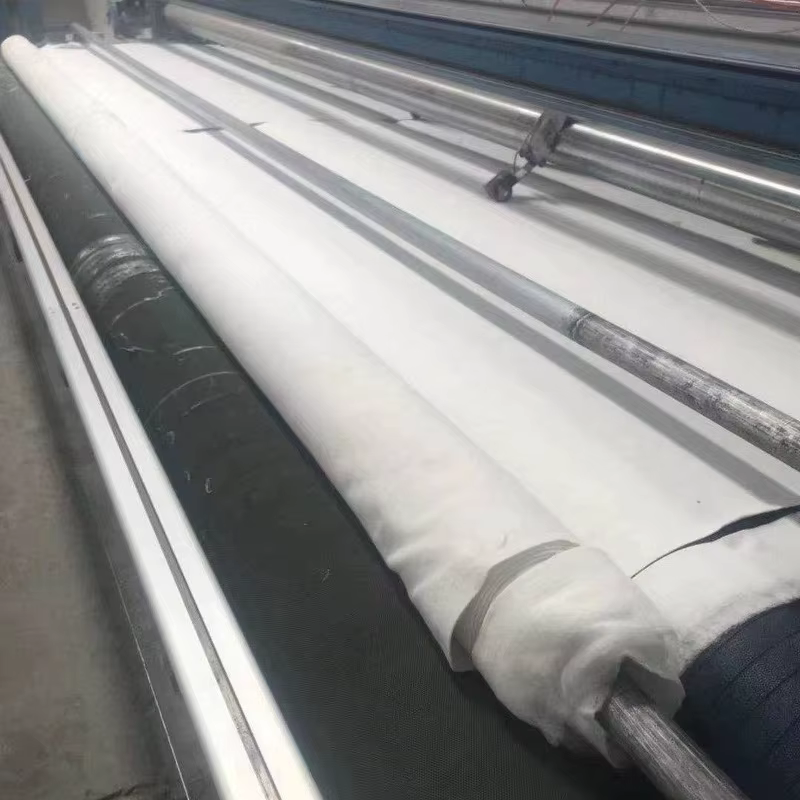 White geotextile