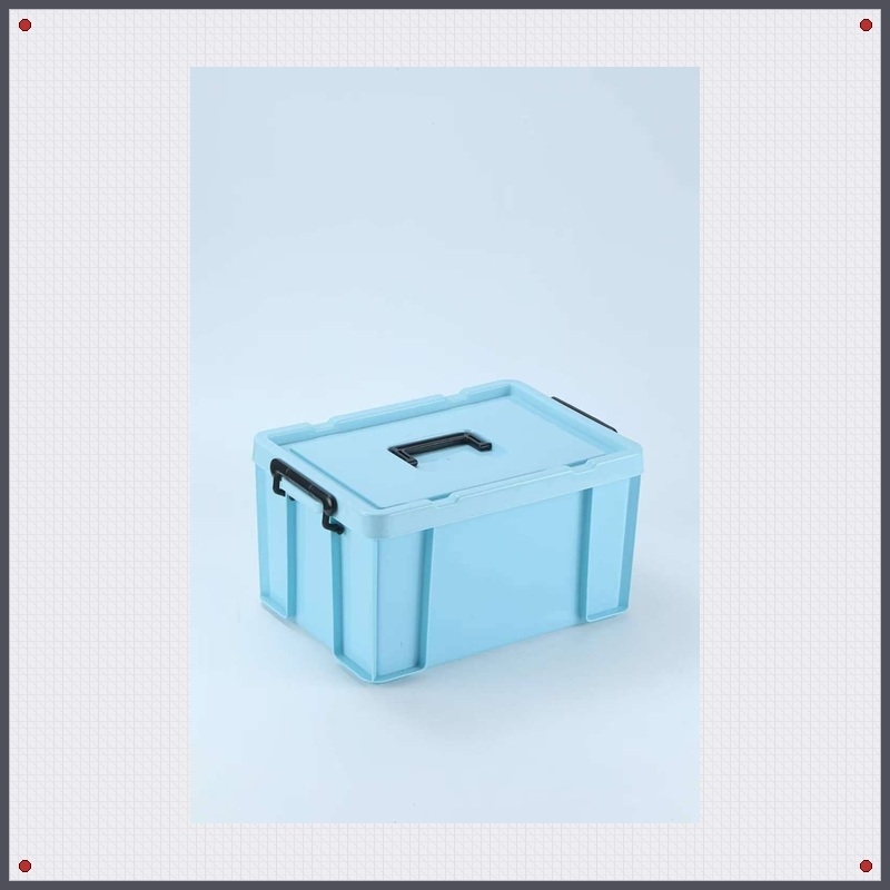 Reinforced Plastic Storage Box with Lock-Lid 1067 26.6L Transparent	