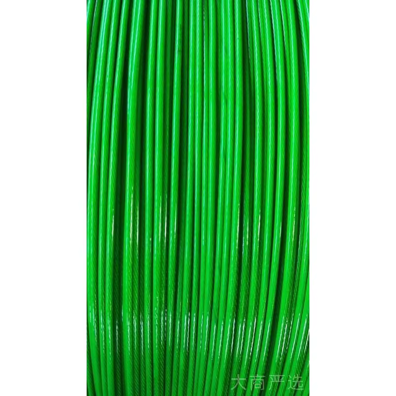 Nantong PVC Coated Steel Wire Rope, Green PE Plastic Coating, for Garden Fence