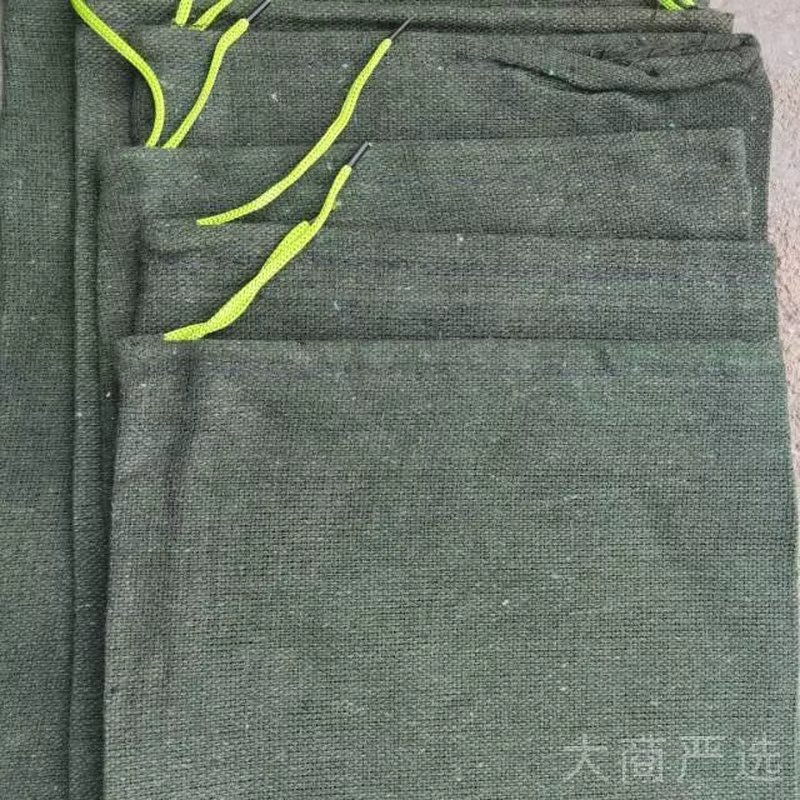 Flood prevention special sandbag 50 × 80cm olive green PP woven bag drawstring lock mouth