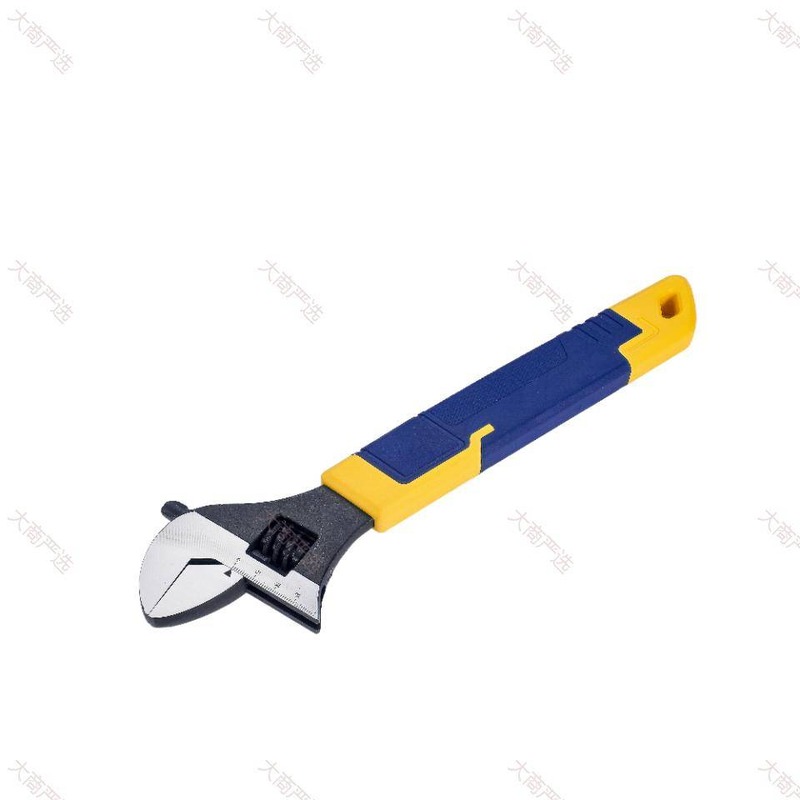 Industrial adjustable wrench, chrome vanadium steel adjustable spanner, rubber handle adjustable wrench, CRV adjustable spanner, sleeve handle adjustable wrench