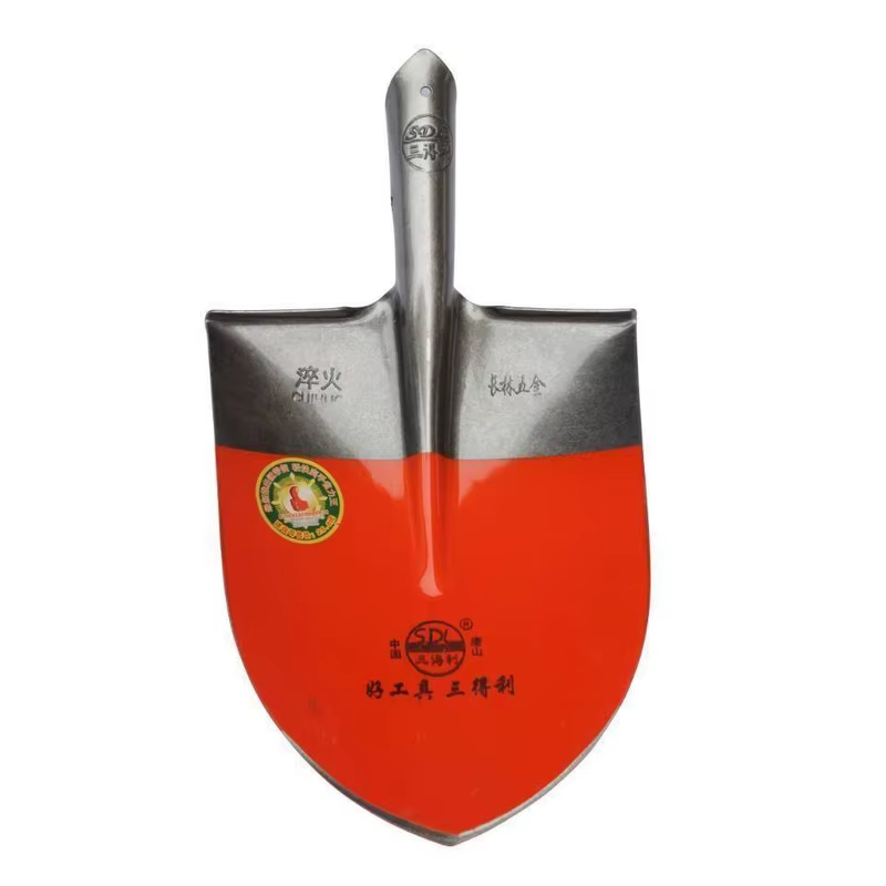 Suntory steel shovel head blank comprehensive tool, orange red pointed square coal shovel
