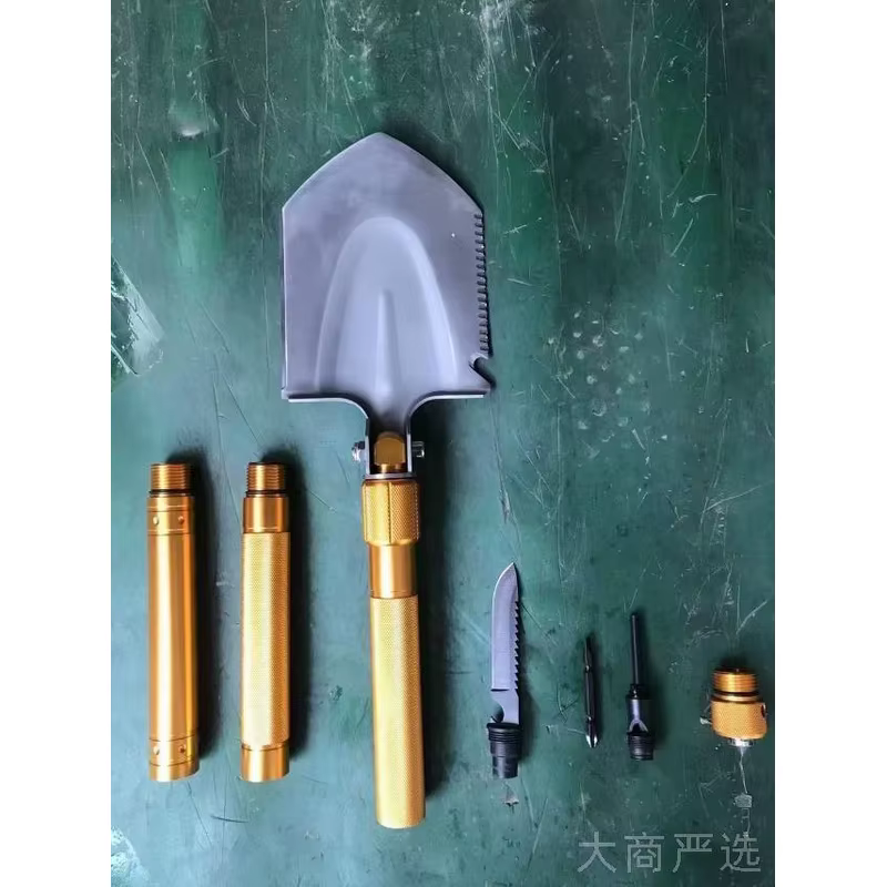 Engineering shovel integrated steel rake comprehensive multifunctional outdoor field tool