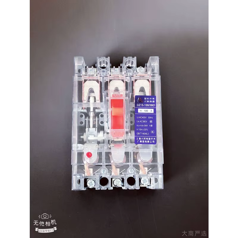 DZ15LE-100/3N901 Residual Current Circuit Breaker, 100A, 4 Pole, Earth Leakage Protection, Shanghai Renmin Electric