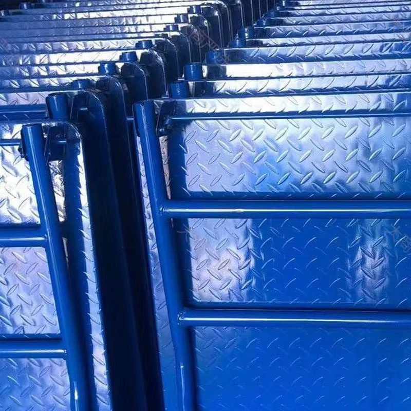 Carretilla de Plataforma de Hierro Azul	