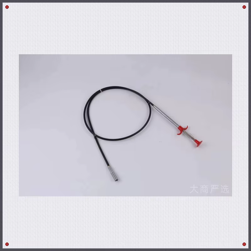 Spring pipe unclogger, flexible shaft, manual sewer tool