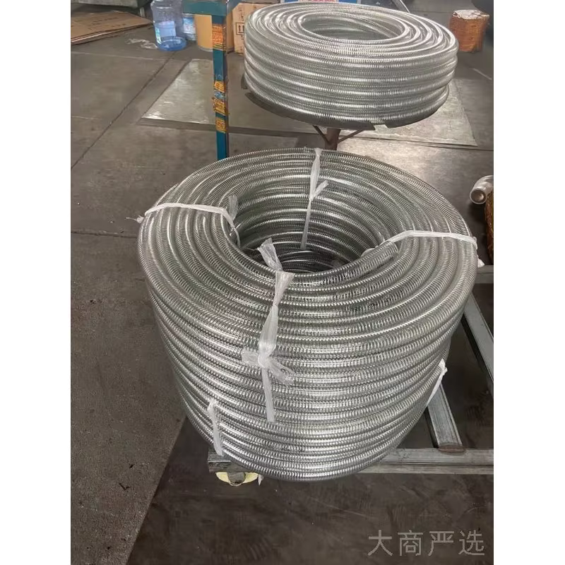High temperature resistant steel wire reinforced PVC hose, industrial grade steel wire spiral pipe