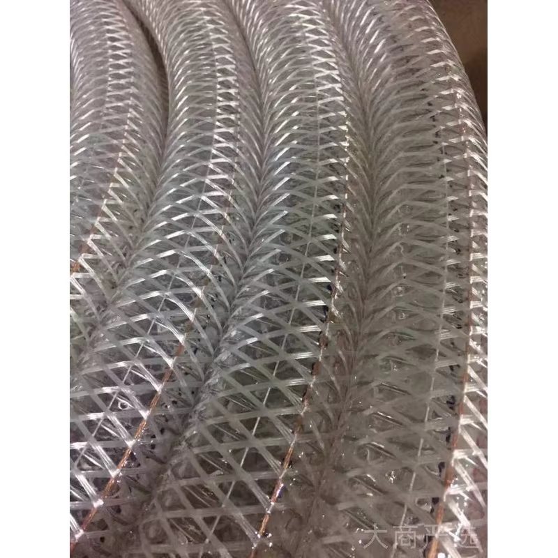 PVC transparent steel wire reinforced spiral hose green industrial suction and discharge pipe