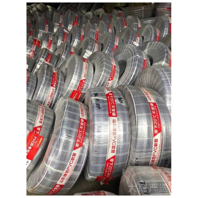 Manguera de PVC sin olor con alambre de acero, reforzada con espiral de alambre transparente, manguera de agua industrial resistente a la presión